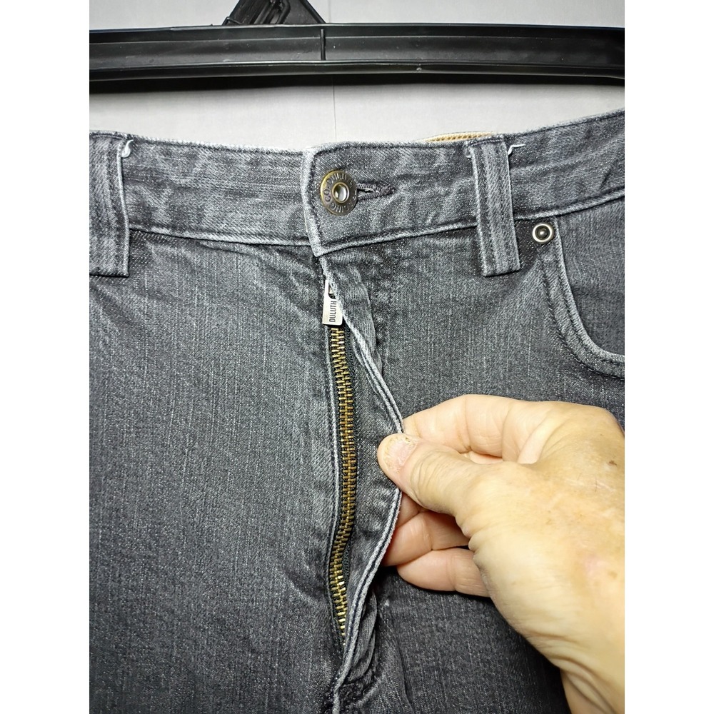 Duluth Trading Flex Ballroom Jeans Men 36x28 Black Denim Workwear Ranchwear - Picture 5 of 9